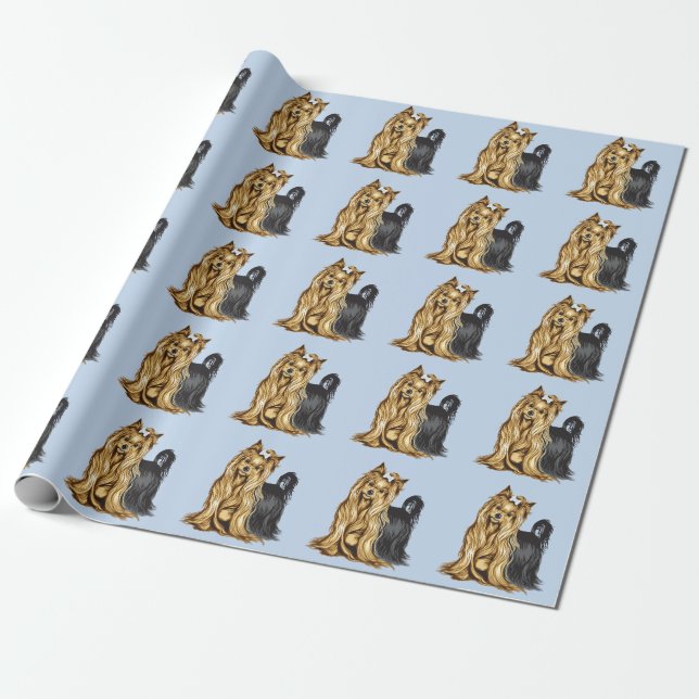 yorkshire terrier wrapping paper (Unrolled)