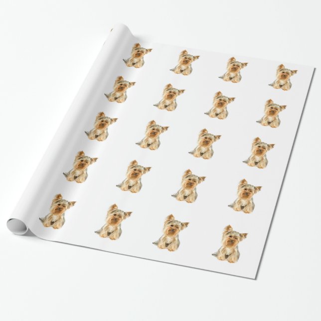Yorkshire Terrier Wrapping Paper (Unrolled)