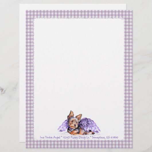 Yorkshire Terrier Yorkie Angel (Front/Back)