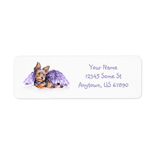 Yorkshire Terrier Yorkie Angel Label