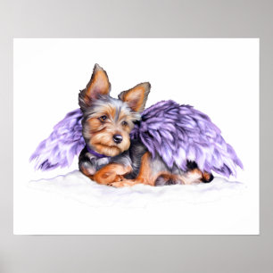 Yorkshire Terrier Yorkie Angel Poster