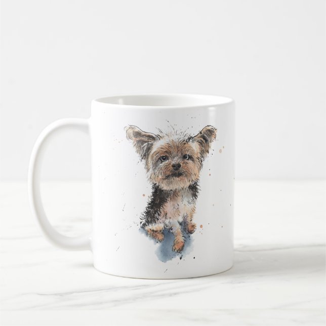 Yorkshire Terrier, Yorkie - Best Dad personalized Coffee Mug (Left)