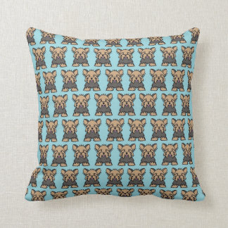 Yorkshire Terrier / Yorkie Dog Cushion - Blue