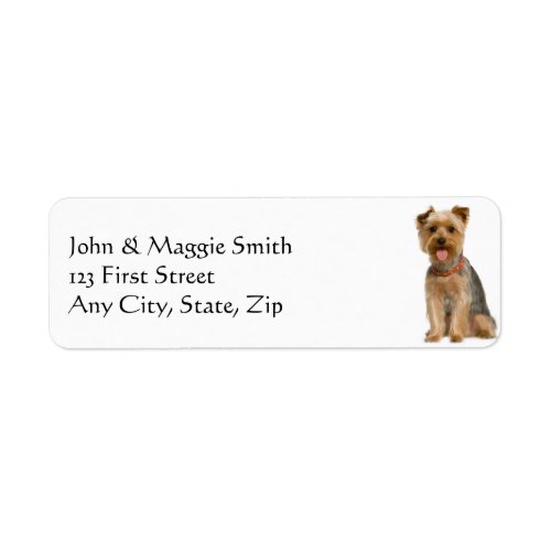 Yorkshire Terrier Yorkie Dog Pet Animal Label