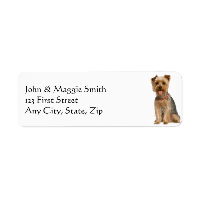 Yorkshire Terrier Yorkie Dog Pet Animal Label (Front)