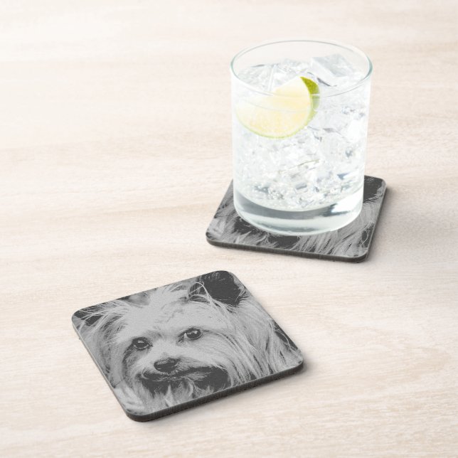 Yorkshire Terrier Yorkie Favourite Breed  Beverage Coaster (Right Side)