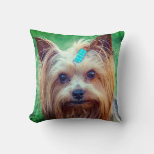 Yorkshire Terrier Yorkie Favourite Breed Throw Pillow