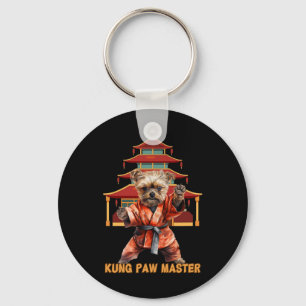 Yorkshire Terrier Yorkie Karate Martial Arts Funny Keychain