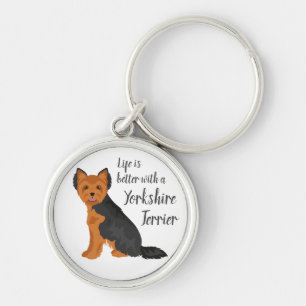 Yorkshire terrier. Yorkie Key keychain. Any coat c Keychain