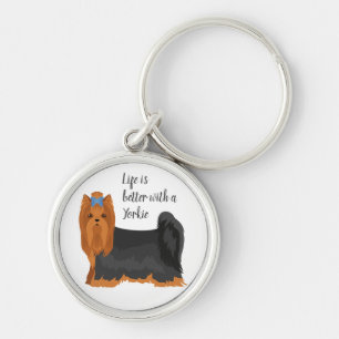 Yorkshire terrier. Yorkie Key keychain. Any coat c Keychain