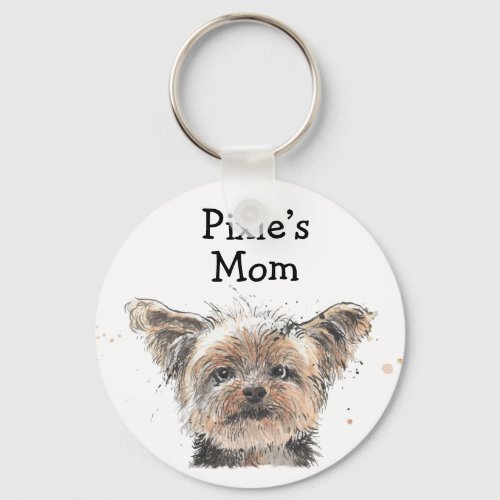 Yorkshire Terrier Yorkie Keyring customized