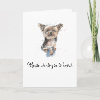 Yorkshire Terrier, Yorkie personalized Fathers day Card