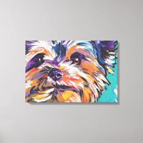 Yorkshire Terrier Yorkie Pop Art Canvas Print