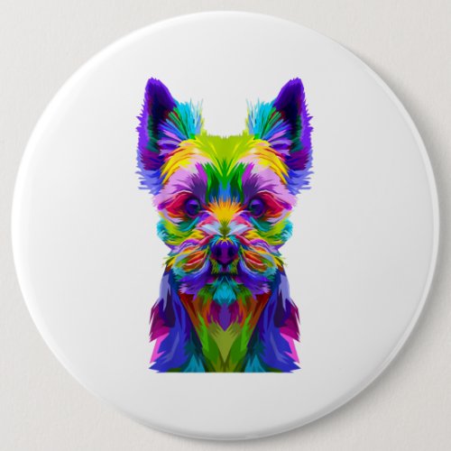 Yorkshire Terrier Yorkie Pop Art Dog Gift Button