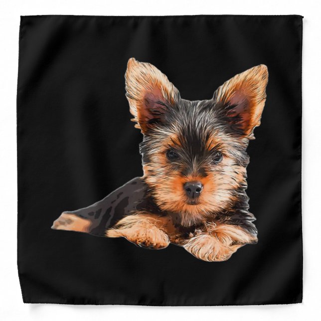 Yorkshire terrier Yorkie Puppy Dog Bandana (Front)