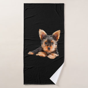 Yorkshire terrier Yorkie Puppy Dog Bath Towel
