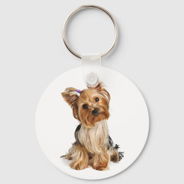 Yorkshire Terrier - Yorkie Puppy Dog Keychain (Front)