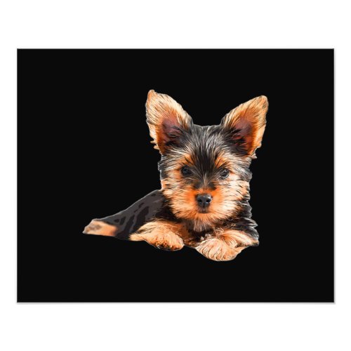 Yorkshire terrier Yorkie Puppy Dog Photo Print