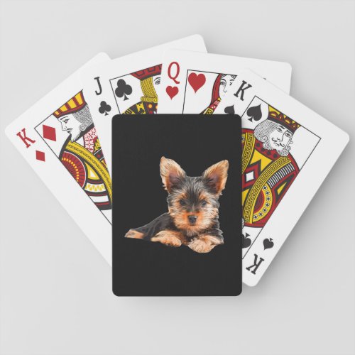 Yorkshire terrier Yorkie Puppy Dog Poker Cards