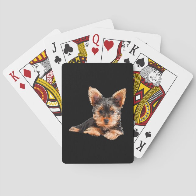 Yorkshire terrier Yorkie Puppy Dog Poker Cards (Back)