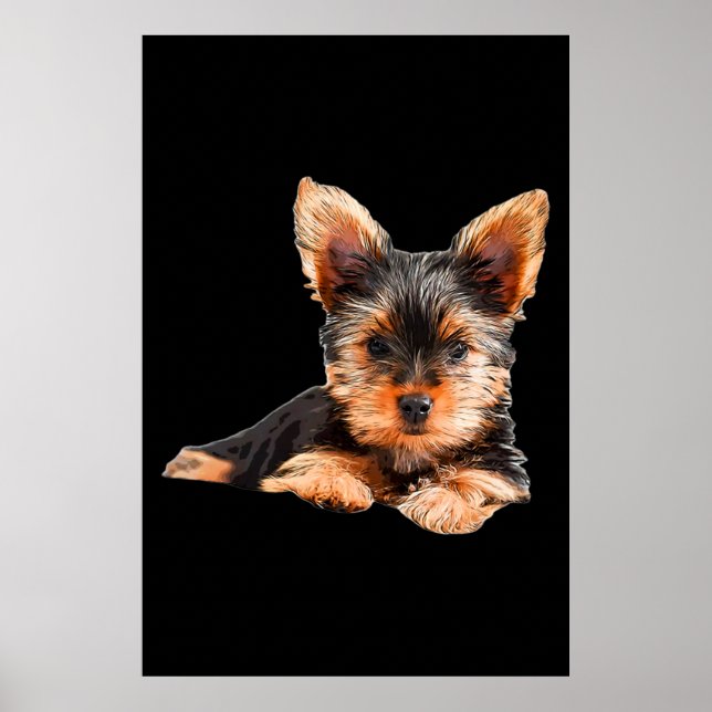 Yorkshire terrier Yorkie Puppy Dog Poster (Front)
