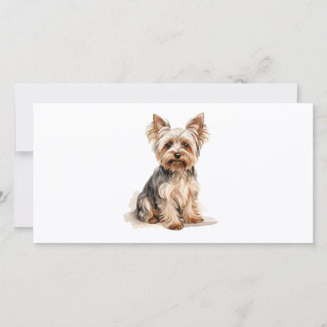 Yorkshire Terrier Yorkie Small Dog Breed Toy Breed Holiday Card (Front)