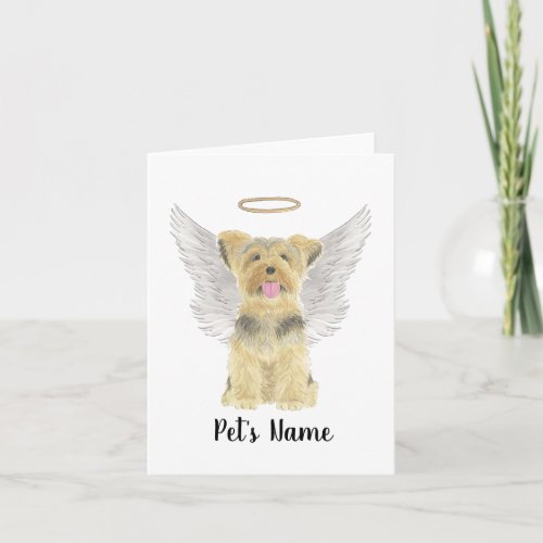 Yorkshire Terrier Yorkie Sympathy Memorial Card