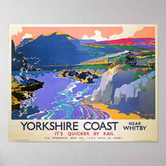 Yorkshire Train Travel Poster