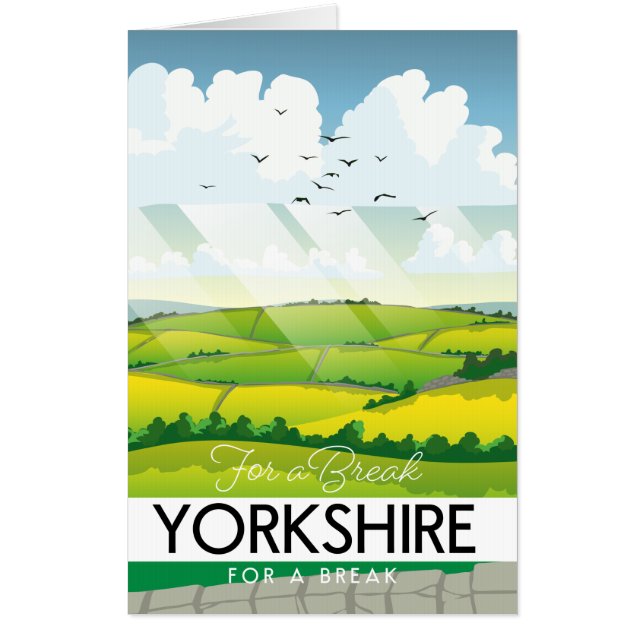 Yorkshire travel poster card (Front)