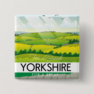 Yorkshire travel poster giant coffee mug magnet button