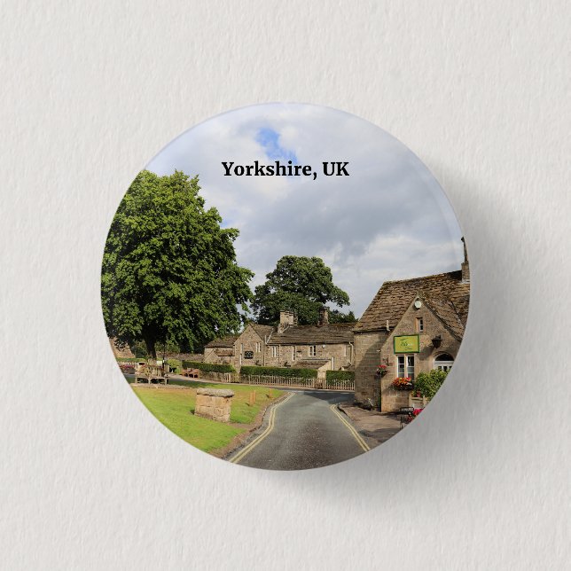 Yorkshire, UK Button (Front)