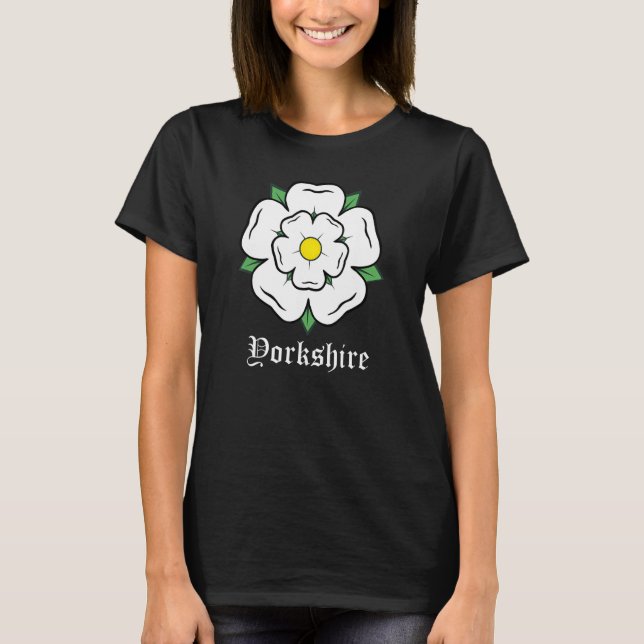 Yorkshire White Rose Symbol UK Country T-Shirt (Front)