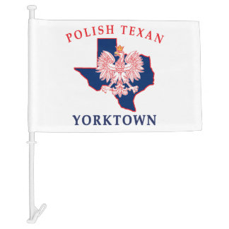 Yorktown Polish Texan Car Flag