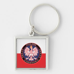 Yorktown Round Polish Texan Keychain