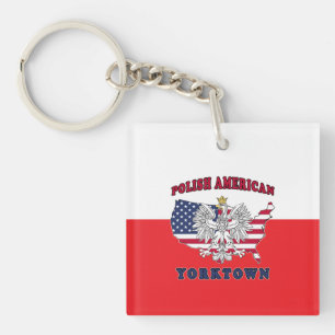 Yorktown Texas Polish American Keychain