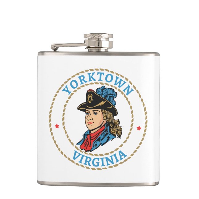 Yorktown Virginia Colonial Flask (Front)
