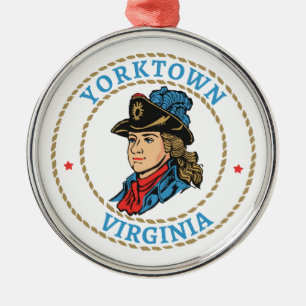 Yorktown Virginia Colonial Metal Ornament