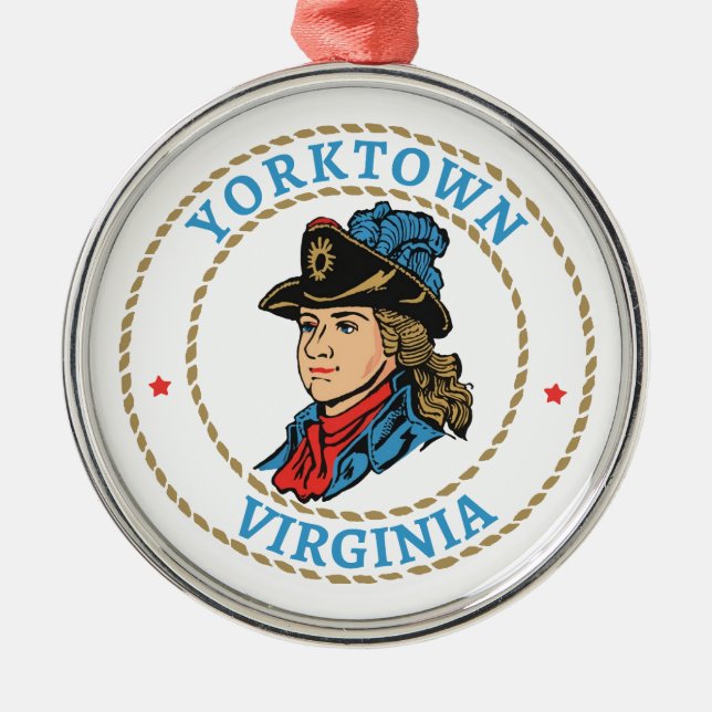 Yorktown Virginia Colonial Metal Ornament (Front)