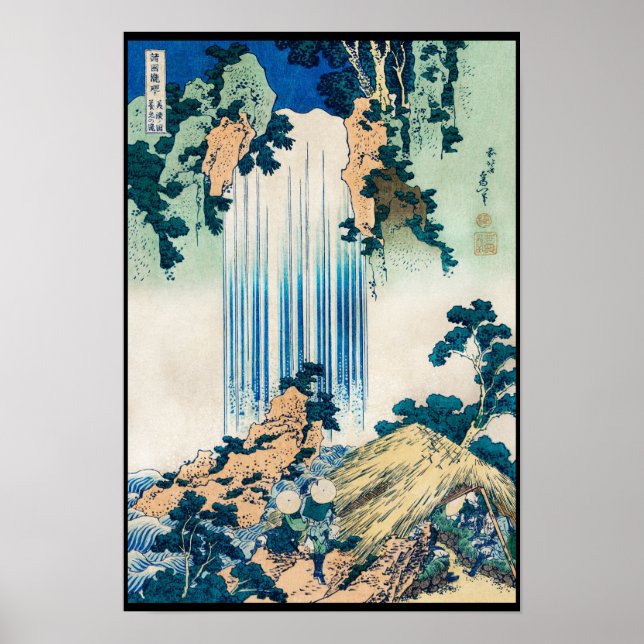 Yoro Waterfall in Mino Province Hokusai Katsushika Poster (Front)