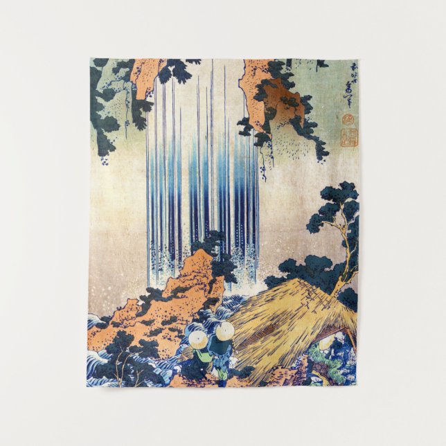 Yoro Waterfall in Mino Province Hokusai Katsushika Tapestry (Front)