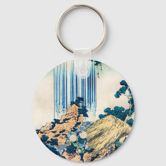 Yoro Waterfall Mino Province by Katsushika Hokusai Keychain (Front)