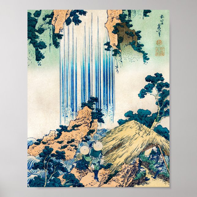 Yoro Waterfall Mino Province by Katsushika Hokusai Poster (Front)