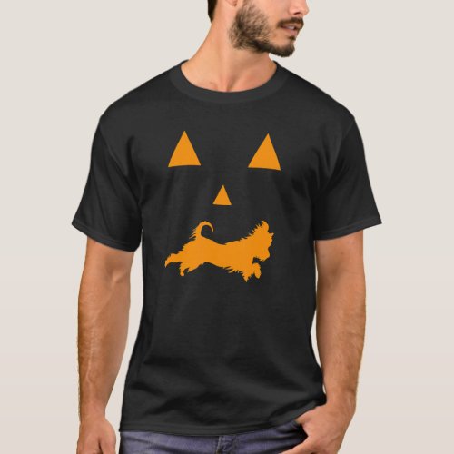 Yorshire Halloween Spooky Face  Dog Classic T_Shirt