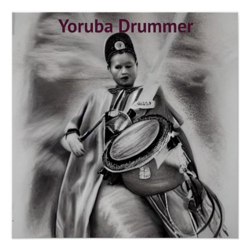 Yoruba Drummer Poster