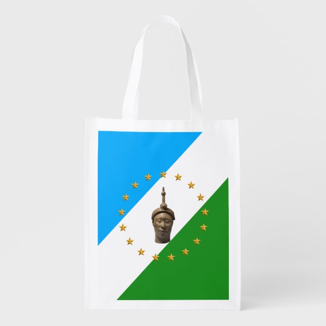 Yoruba Flag | Oduduwa | Yoruba Nation Merch Grocery Bag (Front)