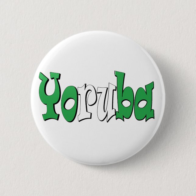 Yoruba (Nigerian Flag) Pinback Button (Front)