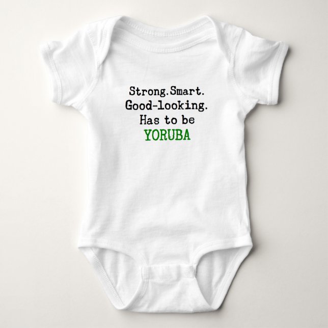 yoruba strong baby bodysuit (Front)