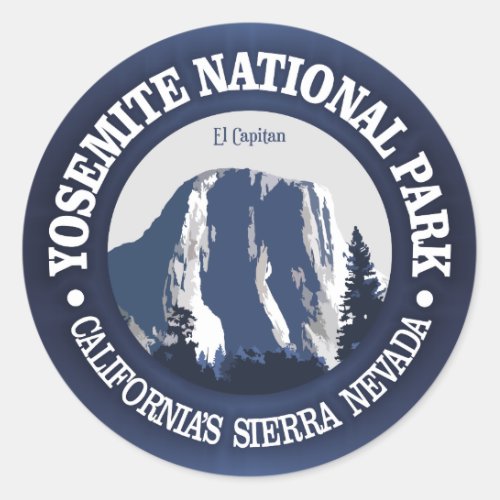 Yosemite 2 classic round sticker