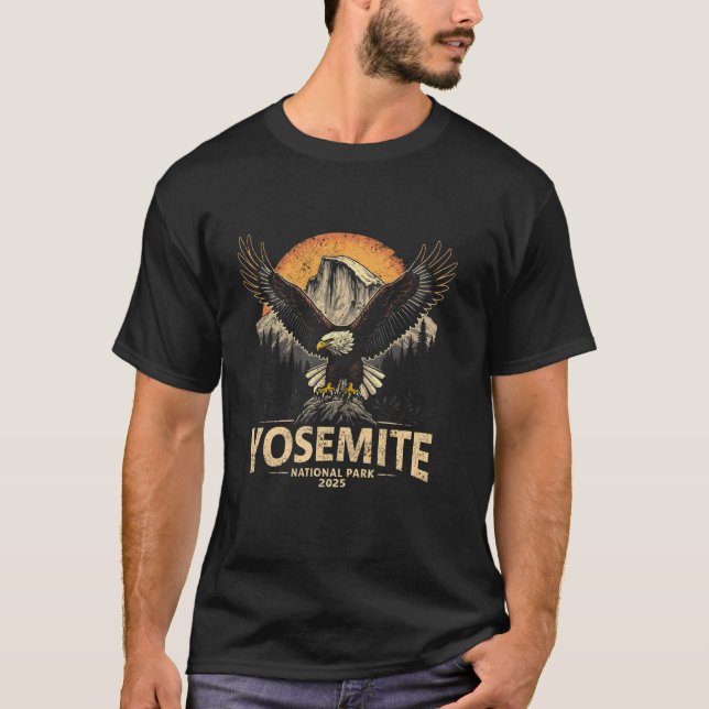 Yosemite Bald Eagle Vintage Tee National Park Wild (Front)