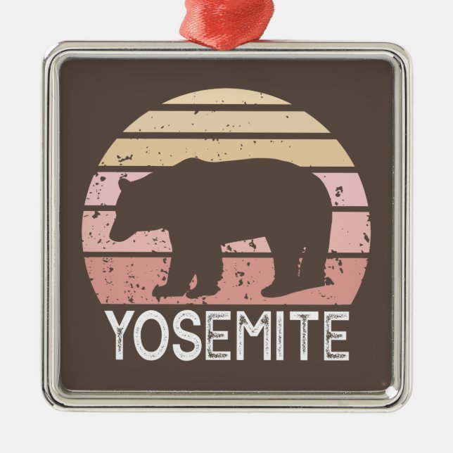 Yosemite Bear Metal Ornament (Front)